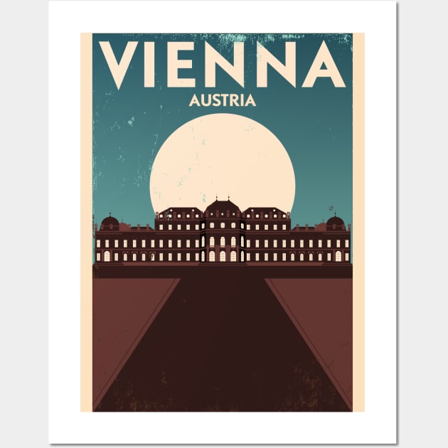 Vienna Poster Design Wall Art by kursatunsal